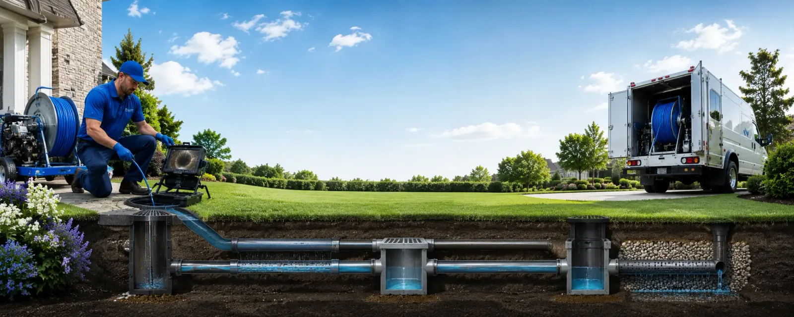 Outdoor drain cleaning information for Boswell, OK